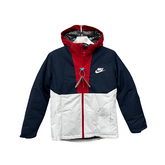 Chaqueta cortavientos Nike azul, roja y blanca