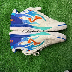 Joma Top Flex Rebound White and Blue Indoor IC Football Boot Size 40 Eur