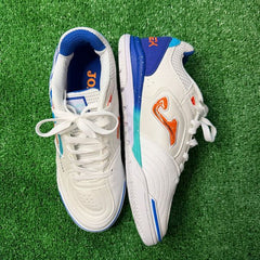 Joma Top Flex Rebound White and Blue Indoor IC Football Boot Size 40 Eur