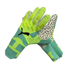 Luva de Goleiro Puma Future Ultimate Verde e Azul Acqua - VENI Futebol