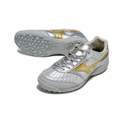 Mizuno Morelia Neo 4 Silver and Gold Turf TF Football Boot