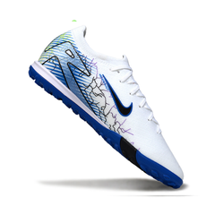 Botas de fútbol Nike Zoom Mercurial Vapor 16 Elite blancas y azules Turf TF