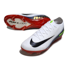 Scarpa da calcio Nike Air Zoom Mercurial Vapor 16 Elite bianca rossa e blu per terreni compatti FG