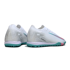 Nike Zoom Mercurial Vapor 16 Elite White Blue and Pink Turf TF Football Boot