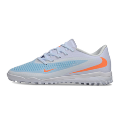 Scarpa da calcio Nike Phantom 6 Academy bianca, blu e arancione Turf TF