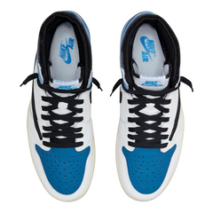 Scarpe casual militari blu Nike Air Jordan 1 High Travis Scott