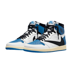 Scarpe casual militari blu Nike Air Jordan 1 High Travis Scott
