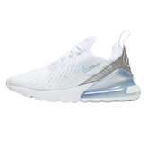 Scarpe casual Nike Air Max 270 React bianche e argento