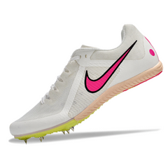 Nike Rival S10 White and Pink Running Spikes Shoes