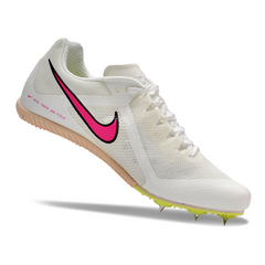 Nike Rival S10 White and Pink Running Spikes Shoes