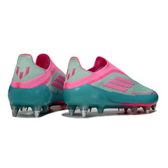 Adidas F50 Elite Laceless Light Blue and Pink Mixed Studs SG Football Boot