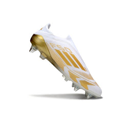 Adidas F50 Elite Laceless White and Gold Mixed Studs SG Football Boot