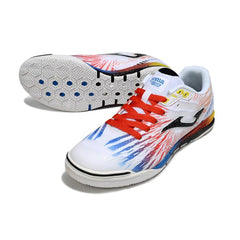 Joma Regate Rebound White and Red Yellow Indoor IC Football Boot