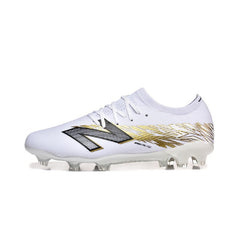 New Balance Furon Team V8 White and Golden Firm Ground FG Football Boot
