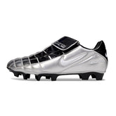 Nike Air Zoom Total 90 III Silver and Black Firm Ground FG Football Boot