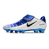 Nike Air Zoom Total 90 III White and Blue Firm Ground FG Football Boot