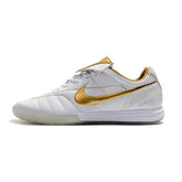 Nike Tiempo 7 R10 Elite White and Golden Indoor IC Football Boot