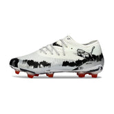 Puma Future 8 Low Cut White and Black Firm Ground FG Football Boot
