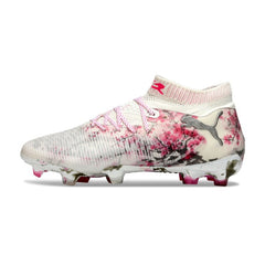 Puma Future 8 White and Pink Firm Ground FG Football Boot
