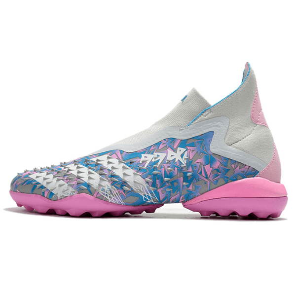 Chuteira Adidas Predator Freak+ TF Rosa e Azul - VN Esportes