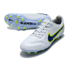 Chuteira Nike Tiempo 9 Legend FG Branca e Azul - VN Esportes