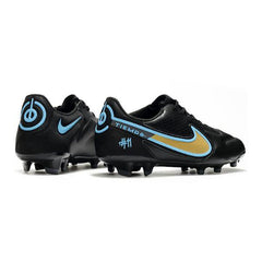 Chuteira Nike Tiempo 9 Legend FG Preta e Amarela - VN Esportes