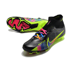 Chuteira Campo Nike Zoom Mercurial Superfly 9 Elite FG Preta e Colorida - VN Esportes