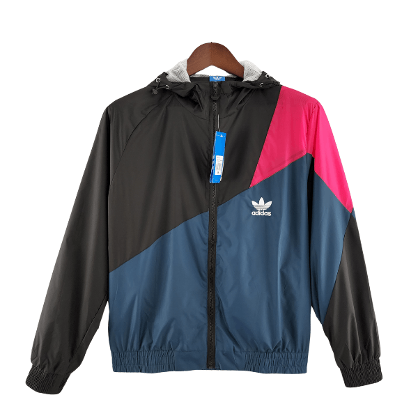 Corta Vento Adidas Preto e Azul - VN Esportes