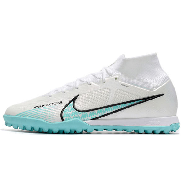 Chuteira Nike Zoom Mercurial Superfly 9 Elite TF Branca e Azul - VN Esportes