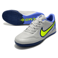 Chuteira Nike Tiempo 9 Legend IC Branca e Azul - VN Esportes
