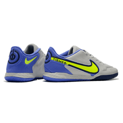Chuteira Nike Tiempo 9 Legend IC Branca e Azul - VN Esportes
