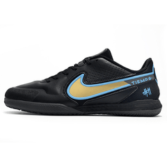 Chuteira Nike Tiempo 9 Legend IC Preto,Amarelo e Azul - VN Esportes