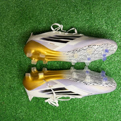 Adidas F50 Elite White Black and Gold Firm Ground FG Football Boot Size 42