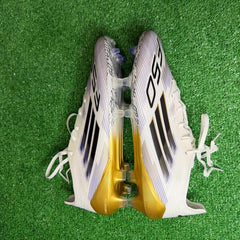 Adidas F50 Elite White Black and Gold Firm Ground FG Football Boot Size 42