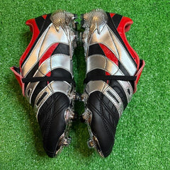 Adidas Predator Accelerator Elite Black and Red Firm Ground FG Football Boot Size 46 Eur