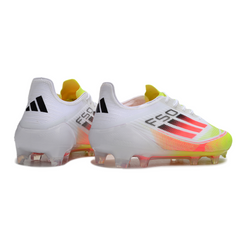 Adidas F50 Elite White Orange and Yellow Firm Ground FG Football Boot