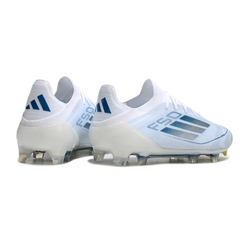 Adidas F50 Primeknit Elite White and Blue Firm Ground FG Football Boot