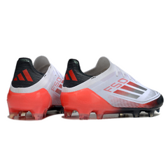Scarpa da calcio Adidas F50 Primeknit Elite bianca grigia e arancione per terreni compatti FG