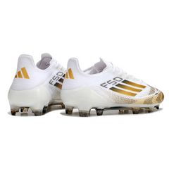 Adidas F50 Elite White and Gold Firm Ground FG Football Boot