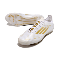 Bota de fútbol Adidas F50 Elite Dayspark Pack amarilla y naranja para terreno firme (FG).