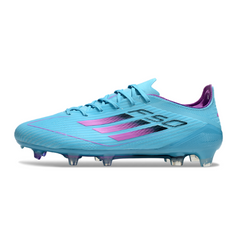 Botas de fútbol Adidas F50 Elite azul claro para terreno firme FG