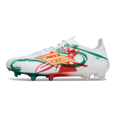 Scarpa da calcio Adidas F50 Elite FG bianca rossa e verde per terreni compatti
