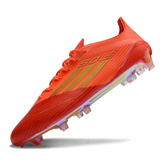 Botas de fútbol Adidas F50 Elite rojas y amarillas para terreno firme (FG)