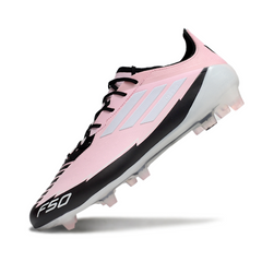 Botas de fútbol Adidas F50 Elite rosa claro para terreno firme (FG)
