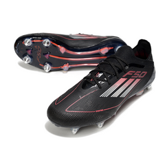 Adidas F50 Primeknit Elite Black White and Red Mixed Studs SG Football Boot