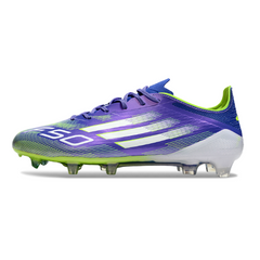 Adidas F50 Elite Light Purple and Green Firm Ground FG Football Boot