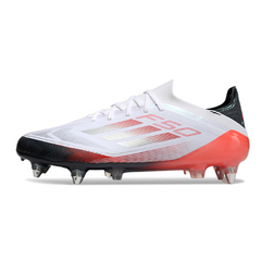 Adidas F50 Primeknit Elite White Gray and Orange Mixed Studs SG Football Boot
