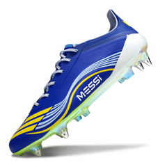 Scarpa da calcio Adidas F50 Primeknit Elite blu con tacchetti misti SG Messi