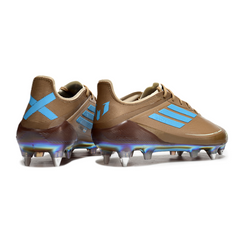 Adidas F50 Elite Messi Brown White and Light Blue Mixed Studs SG Football Boot