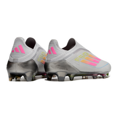 Scarpa da calcio Adidas F50 Elite Laceless Grigio Rosa e Giallo per terreni compatti FG